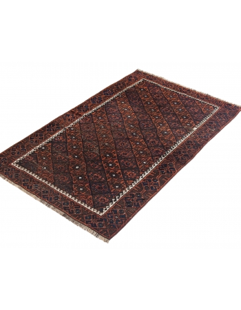 Decorative Small Vintage Afghan Wool Rug - 3`2