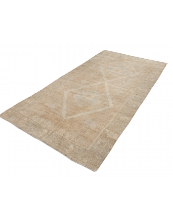 Washed Out Vintage Kars Wool Rug - 4`4