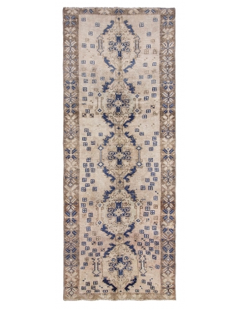 Decorative Vintage Turkish Kars Wool Rug - 4`5