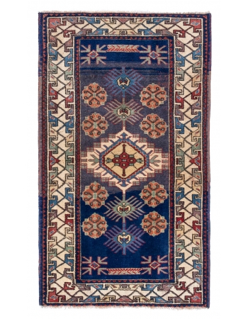 Small Vintage Turkish Wool Rug - 3`6