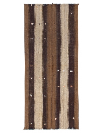 Brown Small Vintage Kilim Rug - 2`3" x 5`9"