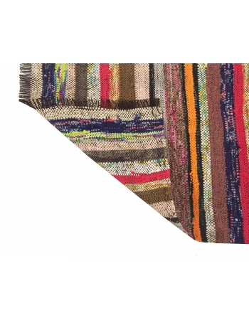 Mini Vintage Striped Rag Rug - 3`1