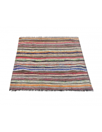 Vintage Mini Turkish Rag Rug - 3`0