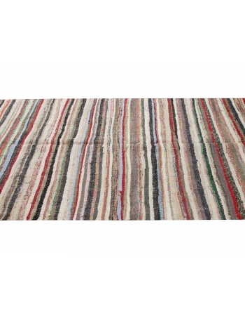 Vintage Turkish Decorative Rag Rug - 4`8