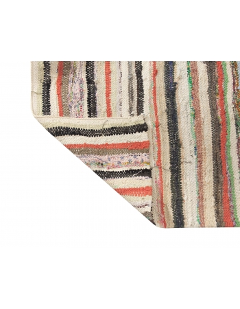 Vintage Turkish Decorative Rag Rug - 4`8