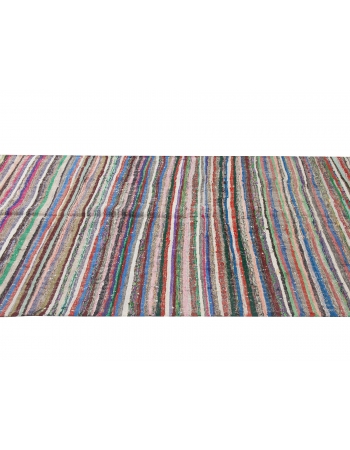 Colorful Vintage Turkish Rag Rug - 5`5