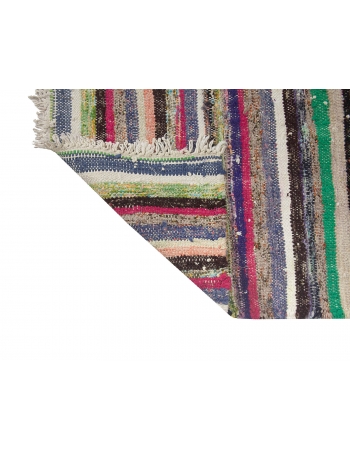 Colorful Vintage Turkish Rag Rug - 5`5