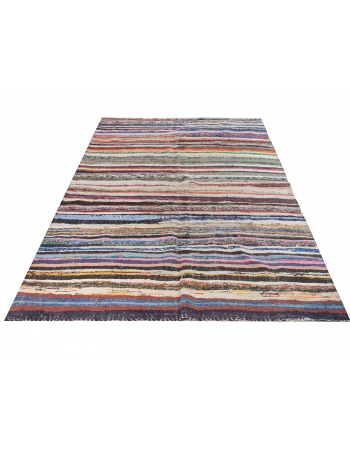 Vintage Decorative Turkish Rag Rug - 5`3