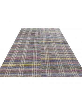 Decorative Vintage Turkish Rag Kilim Rug - 6`2