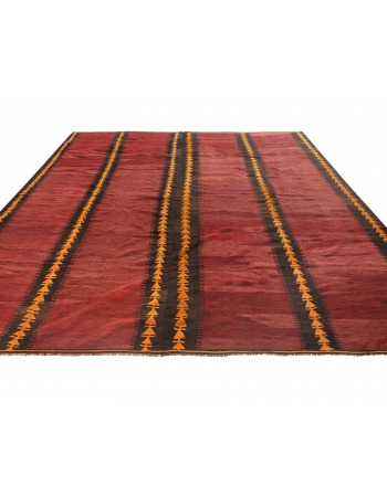 Large Vintage Unique Turkish Kilim Rug - 9`6