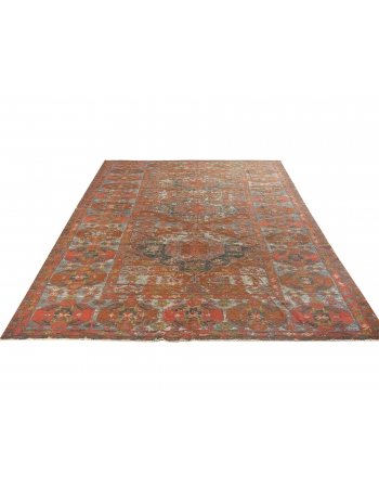 Antique Worn Decorative Sumaq Kilim Rug - 7`1