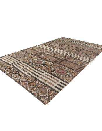 Oversized Vintage Decorative Turkish Kilim Rug - 8`10