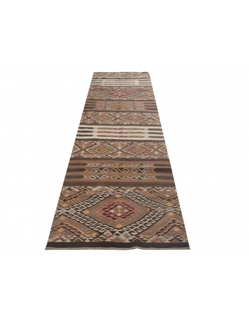 Vintage Turkish Decorative Runner Rug - 3`1