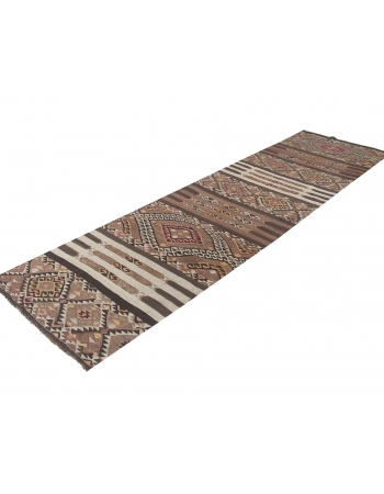 Vintage Turkish Decorative Runner Rug - 3`1