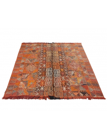 Decorative Vintage Arabi Kilim Rug - 4`11