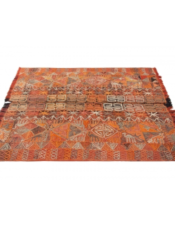 Decorative Vintage Arabi Kilim Rug - 4`11