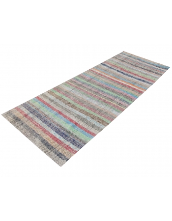 Striped Vintage Turkish Rag Runner - 3`1