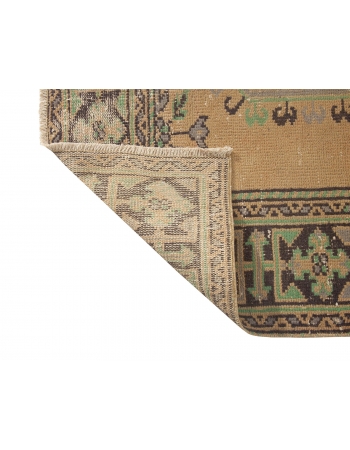 Distressed Washed Out Vintage Oushak Rug - 4`7