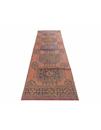 Vintage Washed Out Decorative Runner Rug - 2`11