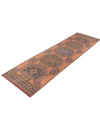 Vintage Washed Out Decorative Runner Rug - 2`11