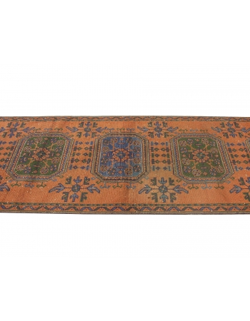 Vintage Turkish Decorative Runner Rug - 2`11