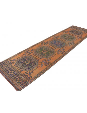 Vintage Turkish Decorative Runner Rug - 2`11