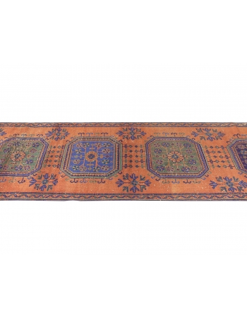 Vintage Turkish Decorative Runner Rug - 3`1