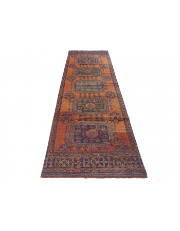 Decorative Vintage Turkish Runner Rug - 3`0