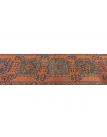 Decorative Vintage Turkish Runner Rug - 3`0