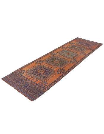 Decorative Vintage Turkish Runner Rug - 3`0