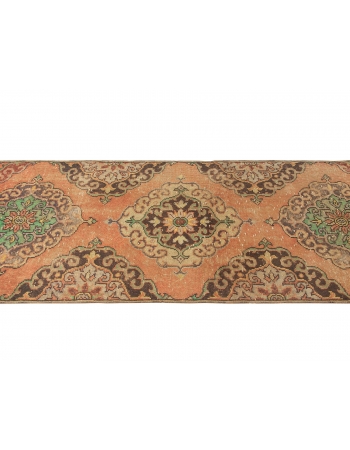 Vintage Turkish Decorative Runner Rug - 3`1