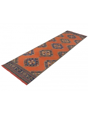 Decorative Vintage Turkish Runner Rug - 2`10