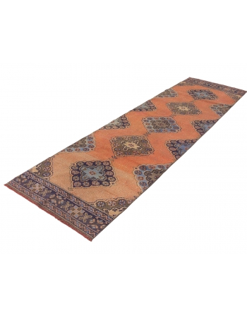 Vintage Turkish Decorative Runner Rug - 2`11