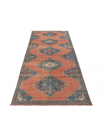 Vintage Turkish Decorative Runner Rug - 3`3