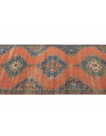 Vintage Turkish Decorative Runner Rug - 3`3