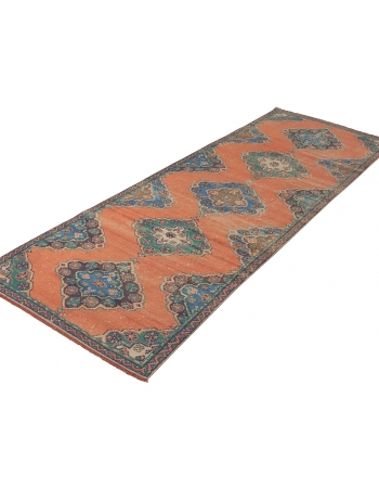 Vintage Turkish Decorative Runner Rug - 3`3