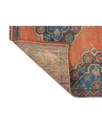 Vintage Turkish Decorative Runner Rug - 3`3