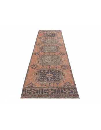 Vintage Decorative Turkish Runner Rug - 2`11