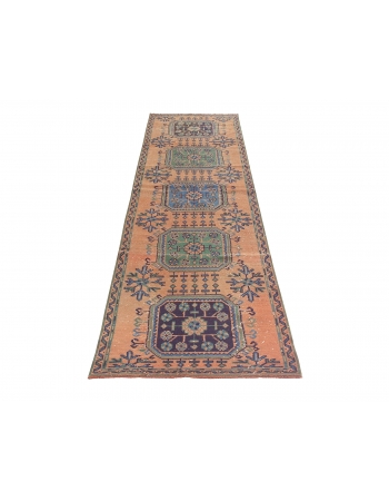 Decorative Vintage Turkish Runner Rug - 2`9