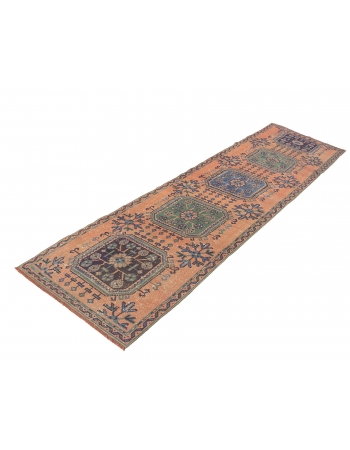 Decorative Vintage Turkish Runner Rug - 2`9