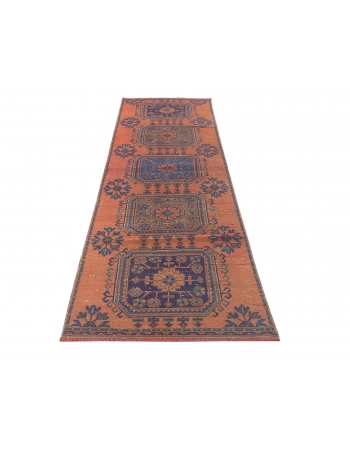 Vintage Decorative Turkish Runner Rug - 3`0