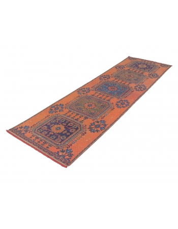 Vintage Decorative Turkish Runner Rug - 3`0