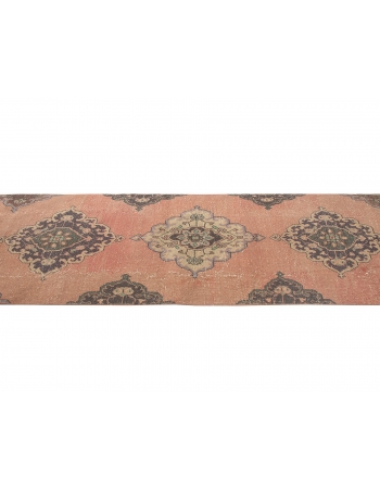 Washed Out Vintage Turkish Runner Rug - 2`11