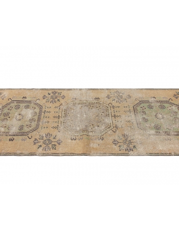 Distressed Vintage Washed Out  Runner Rug - 3`1