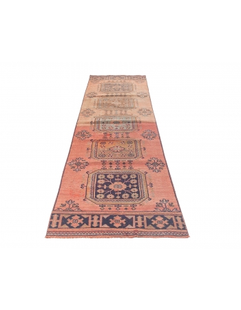 Decorative Vintage Turkish Runner Rug - 3`0