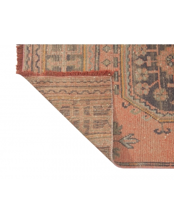 Washed Out Vintage Turkish Runner Rug - 3`1