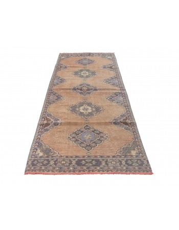 Vintage Turkish Decorative Runner Rug - 3`6