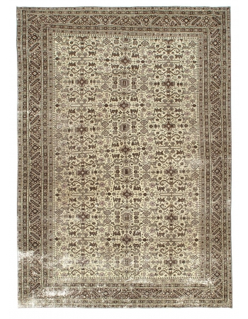 Neutral Vintage Turkish Kaisari Rug - 6`8