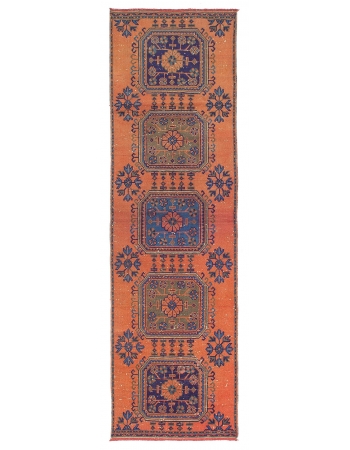 Vintage Decorative Turkish Runner Rug - 3`0