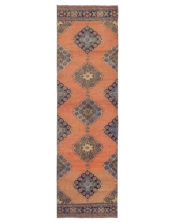 Vintage Turkish Decorative Runner Rug - 2`11